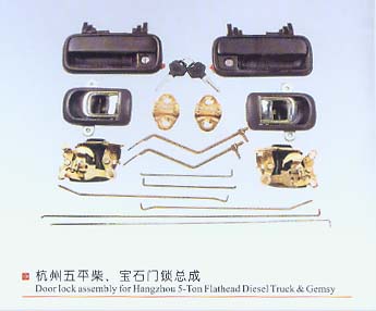 杭州五平柴、寶石門鎖總成