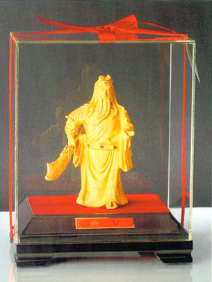 絨沙金工藝品 關公