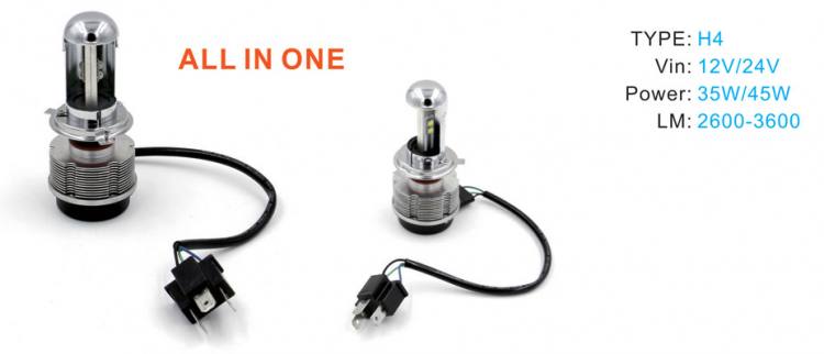 LED汽車前大燈 -> H4