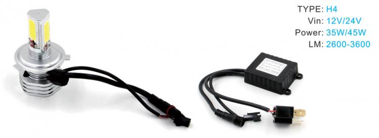 LED汽車前大燈 -> H4