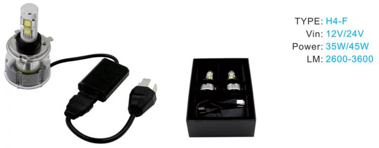 LED汽車前大燈 -> H4-F