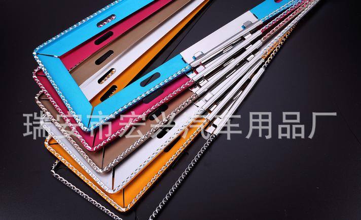 新交規鎂合金加厚工藝雕花特亮新款車牌架 全國首推