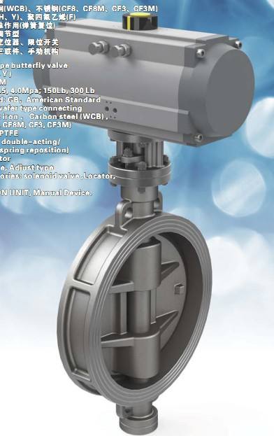 氣動對夾式三偏心蝶閥