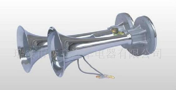 供應白色雙音電控氣喇叭