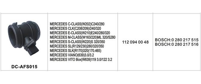 DC-AFS015汽車(chē)空氣流量計(jì)
