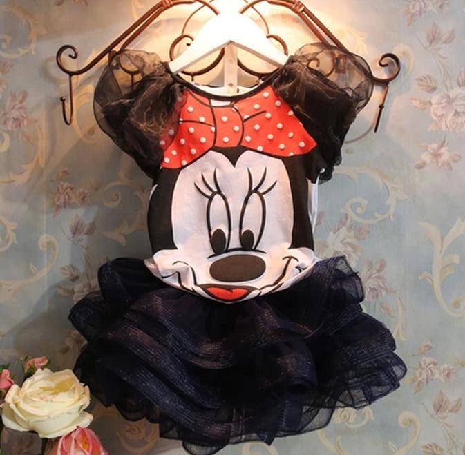 2014夏裝新款兒童超可愛米奇t恤 韓版童裝女童泡泡袖印花圓領上衣