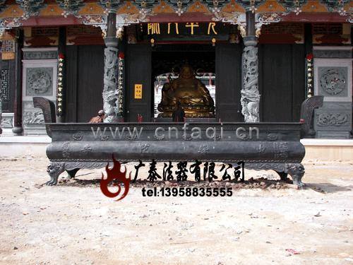 鑄銅長(zhǎng)方平口香爐