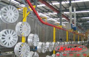 汽車輪轂電泳噴塑涂裝生產(chǎn)線 