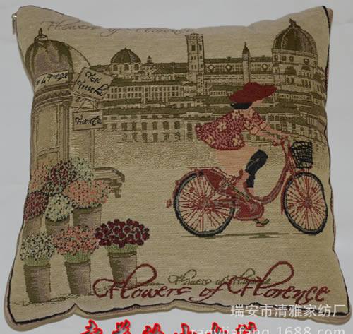 廠家直銷花織提花抱枕被 可訂制LOGO