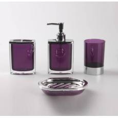 廠家供應 方形電鍍亞克力 衛(wèi)浴套件 洗漱用具 實用家居