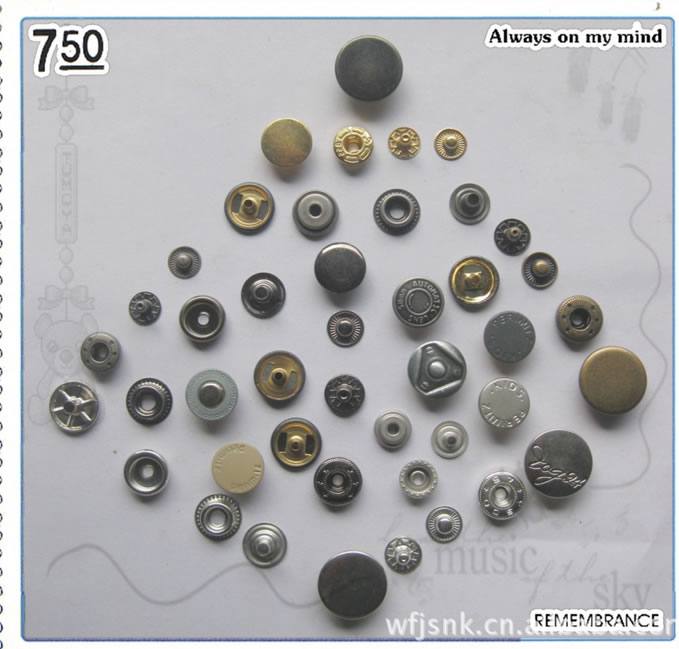 供應(yīng)金屬四合扣，彈簧扣，大白扣，201,203,831,633,655,832扣子