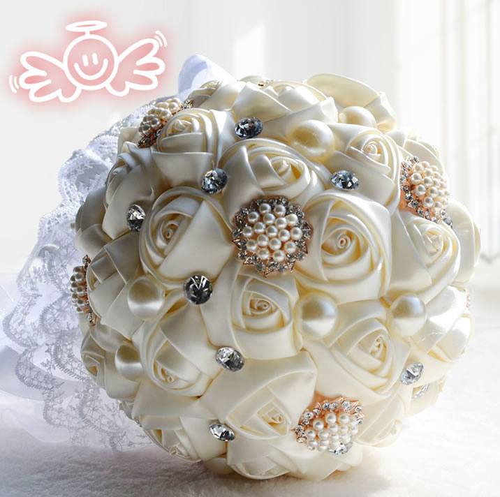 新款浪漫 高檔新娘手捧花 婚慶裝飾用品 創意禮品 結婚禮物 D187