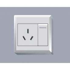 一位開關(guān)帶三極插座