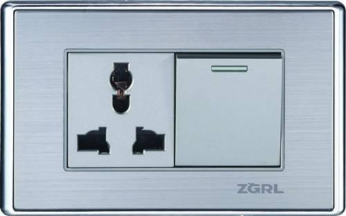 一位單/雙控帶多功能插座