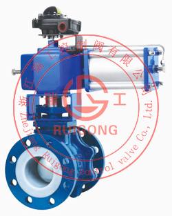 ZSHRF氣動襯氟O型球閥