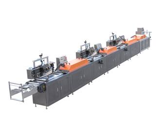 全自動高溫鋼帶三色絲網(wǎng)商標(biāo)印刷機（RS-3003）