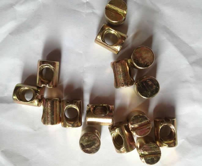 家具橫孔螺母M8*12*15一字槽