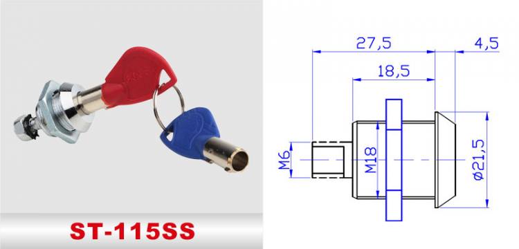 ST-115SS 險(xiǎn)箱鎖、防盜鎖、通道鎖