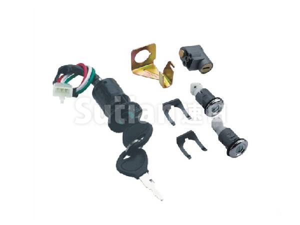 ST601快樂公主四鎖 電動車鎖具 電動車套鎖