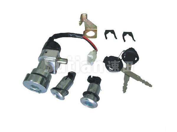 ST616中沙防盜三鎖 電動(dòng)車鎖具 電動(dòng)車套鎖