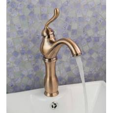 全銅仿古水龍頭面盆冷熱歐式衛(wèi)浴臺(tái)上盆洗臉盆加高龍頭