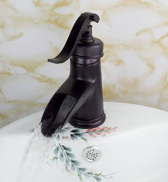 美國單歐式orb古典純全銅冷熱黑色古銅面盆水龍頭