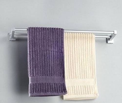 歐文7648-1太空鋁平雙桿毛巾架毛巾架置物架