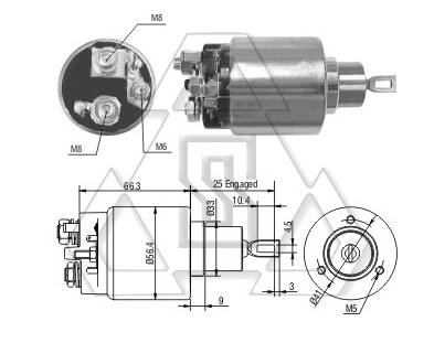起動機電磁開關0-331-303-164 ZF 3-775