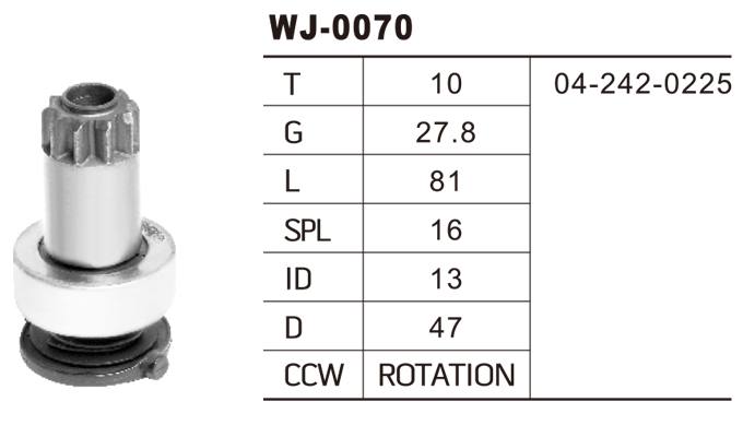 WJ-070三菱馬達齒輪