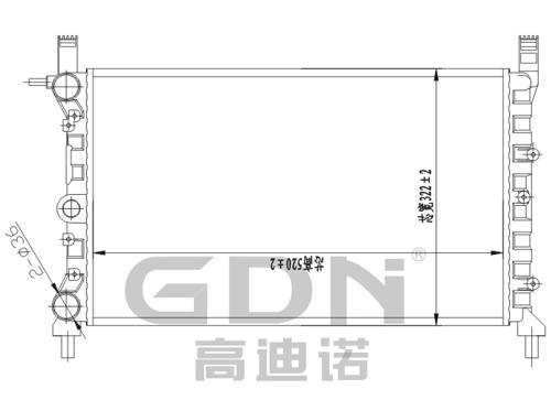GDN.6.FT.043M-23 菲亞特鋁質(zhì)散熱器