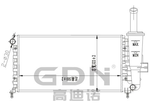 GDN.6.FT.046M-23 菲亞特 鋁質散熱器