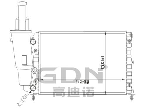 GDN.6.FT.042M-23 菲亞特 鋁質散熱器