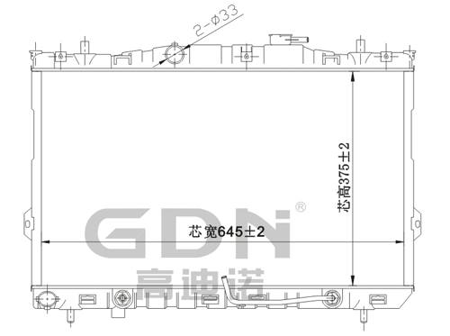 GDN.6.HY.012A-23 現(xiàn)代 鋁質(zhì)散熱器