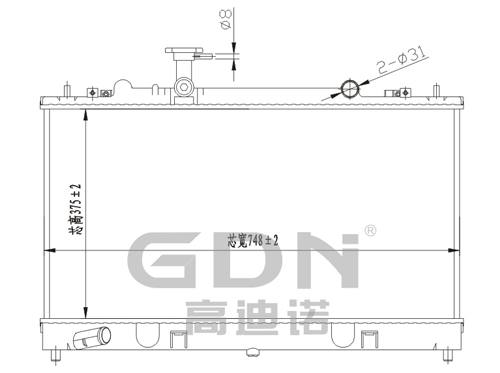GDN.6.MA.004M-23 馬自達 鋁質散熱器