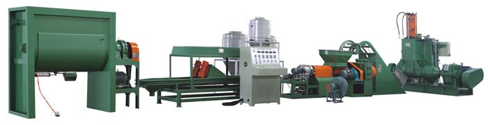 塑膠、e.v.a、t.p.r、p.v.c、彈性體高速造粒整套設備