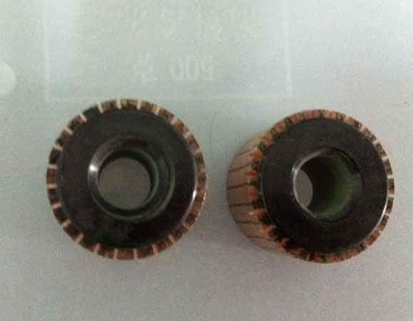 24片銀銅加固槽型換向器