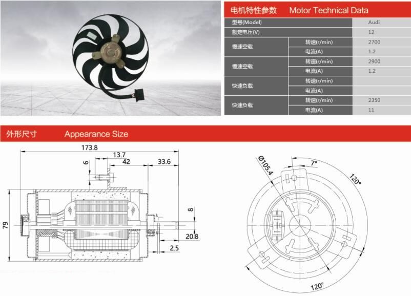 ZD1682.0 汽車空調電機