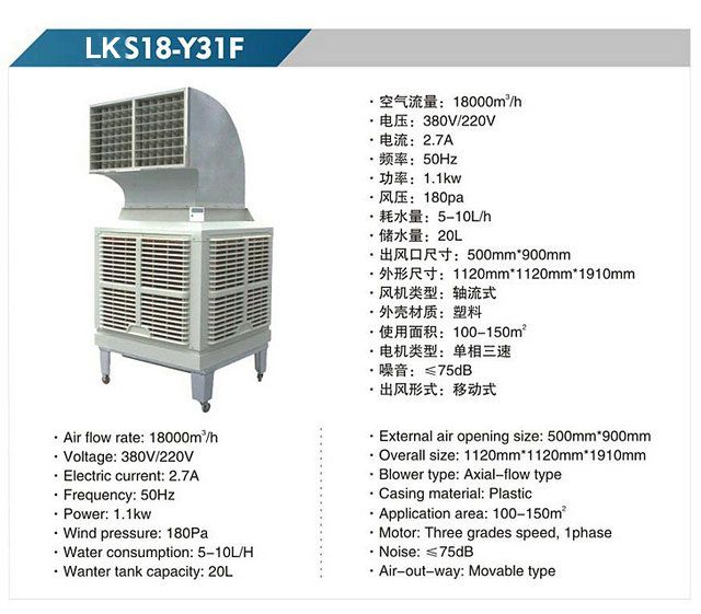 LKS18-Y31F 移動式冷風機