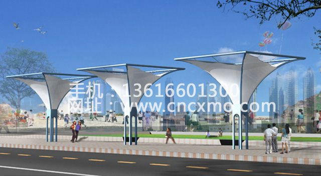 膜結構景觀棚015