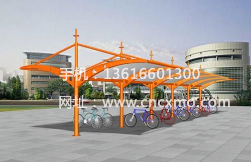 車棚、膜結構停車棚011