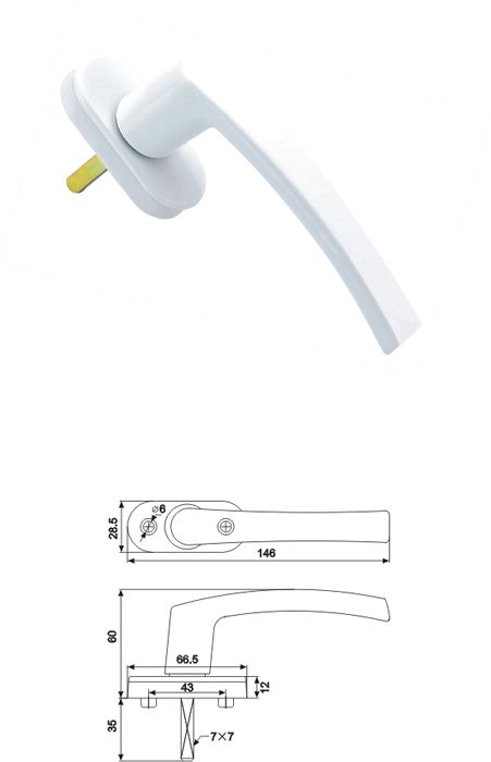 標(biāo)準(zhǔn)傳動執(zhí)手(圓座) 門窗五金 門窗配件