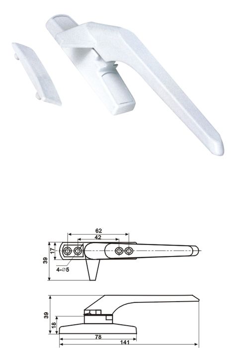 直單點執(zhí)手(小) 門窗五金 門窗配件