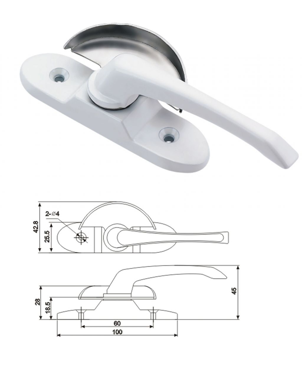 可調豪華月牙鎖長柄（大半圓）