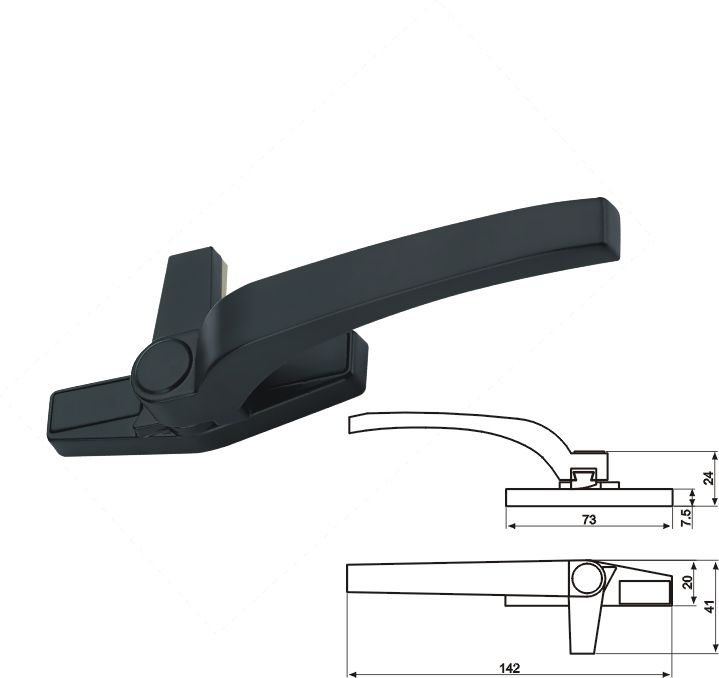 03執(zhí)手(厚座) 門窗五金 門窗配件