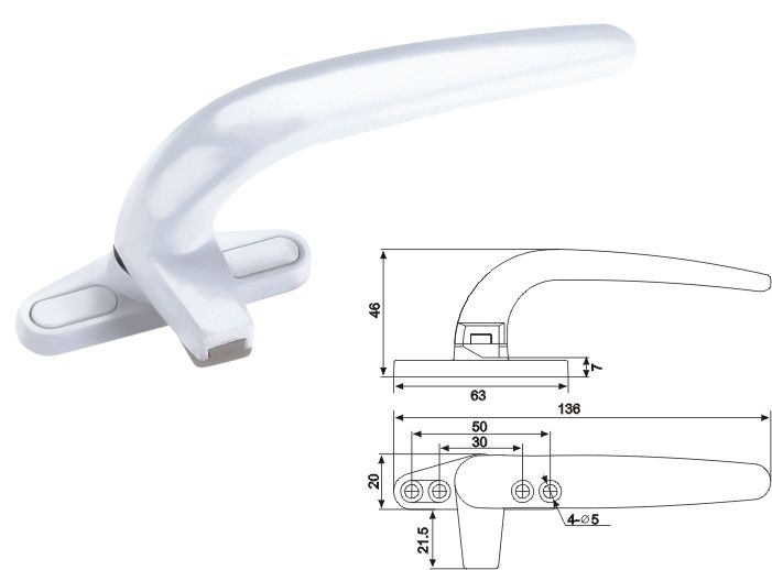 06執手B 門窗五金 門窗配件