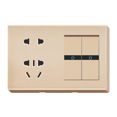 M6-013 二開帶二三極+四極插座 開關(guān)插座