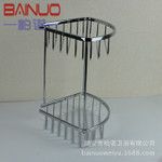 不銹鋼浴室置物架壁掛 衛生間轉角架 網籃 3509雙層