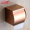 歐式玫瑰金色紙巾盒四方型紙巾架浴室卷紙器五金掛件