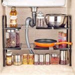 多功能伸縮浴室廚房下水槽不銹鋼置物架收納架層架