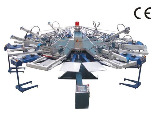 SPJ全自動旋轉膠漿印花機/絲印機